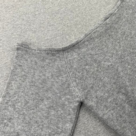 WAYF Sweater Womens L Gray Off Shoulder Ribbed Knit Top Minimalist Soft Capsule - Picture 8 of 9